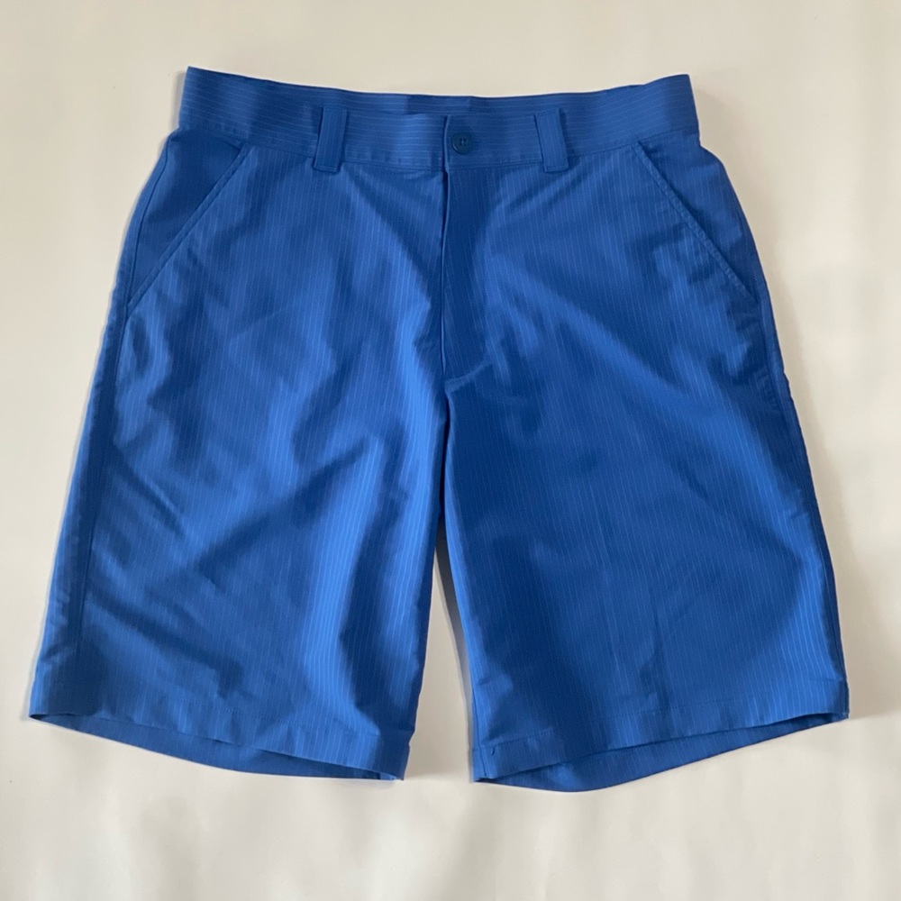 Mens UnderArmor HeatGear Golf Shorts Blue 34